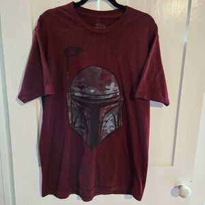 Star Wars‎ Men's Boba Fett Burgundy Short Sleeve T-Shirt Size XL Extra Large Tee